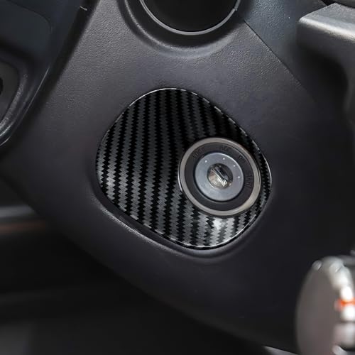 Car Carbon Fiber Decal Keyhole ABS Sticker Cover Interior Trim Accessories for Toyota 4Runner SUV 2010-2025 Black - color: Keyhole