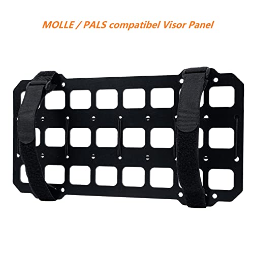 TACNEX Vehicle Rigid MOLLE Panel for Car Visor Organizer EDC Pouch Tool Holster Bag Holder Tactical Gear Rack Truck Equipment Mount Plate Modular Storage Shelf Auto Interior Accessories - style: Visor Panel