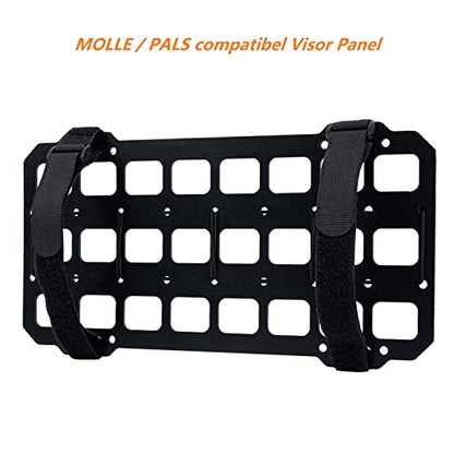 TACNEX Vehicle Rigid MOLLE Panel for Car Visor Organizer EDC Pouch Tool Holster Bag Holder Tactical Gear Rack Truck Equipment Mount Plate Modular Storage Shelf Auto Interior Accessories - style: Visor Panel