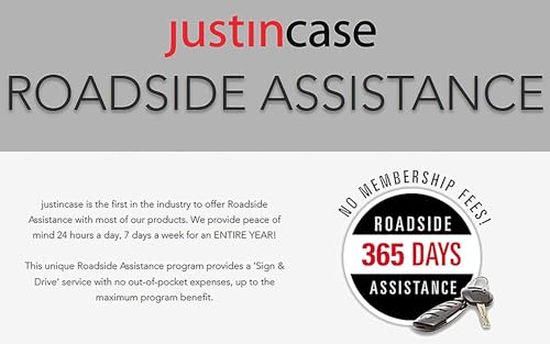 Justin Case Commuter Portable Roadside Emergency Car Kit with Heavy-Duty Jumper Cables & 365-Day Roadside Assistance