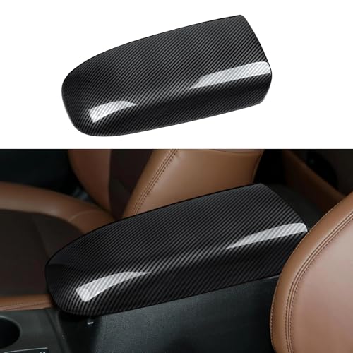 Car Carbon Fiber Armrest Box Panel Sticker Decal Trim Cover Interior Decoration for Ford Bronco Sport 2021 2022 2023 2024 2025 Accessories - color: Armrest Box Panel