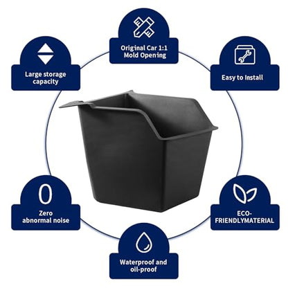 Tesla Model Y Juniper Rear Trunk Storage Bins 2025 2026 Tesla Model Y Juniper Trunk Organizer Storage Box with Cover TPE Tesla Model Y Juniper Accessories