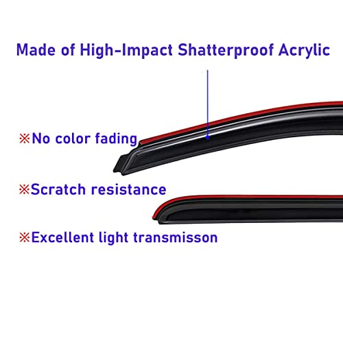 Lightronic Extra Durable In-Channel Window Visor, Fit Chevrolet & GMC C/K 1500, 2500, 3500 1988-1999, Regular/Extended Cab, 1992-1999 Tahoe & Yukon, 1992-1994 Blazer (NOT Fit S10 Blazer), Smoke, 2-Pcs - size: In-Channel
