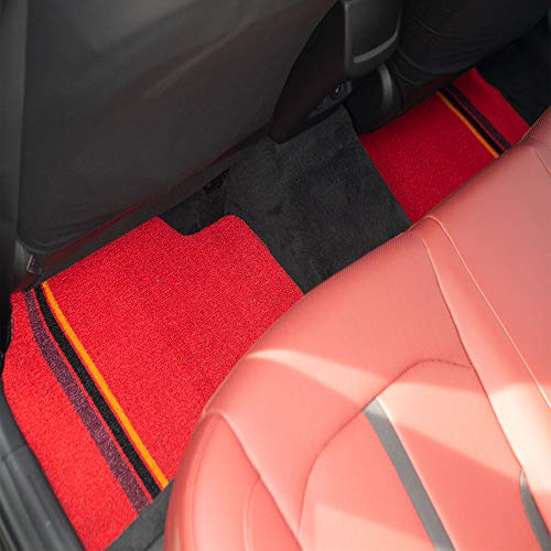 FH Group Car Floor Mats - DIY Ultra Waterproof Trimmable Non-Slip Vinyl Floor Mats, Red - color: RED