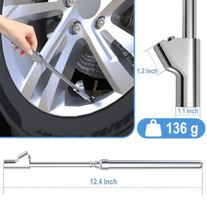 BFXM Truck Tire Pressure Gauge, Air Pressure Gauge for Tires 10-150PSI/ 1-10Bar, Dual Head Pencil Tires Pressure Gauges, Heavy Duty Tire Pressure Gauge for Truck, Cars, Pickups, RVs, Bicycles - color: SILVER 2 PCS