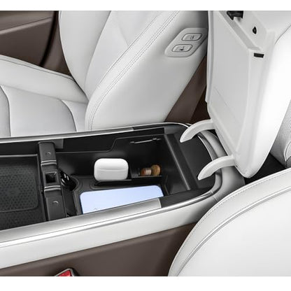 LUWU 2026 Genesis GV70 Center Console Organizer Compatible with Genesis GV70 2026 Accessories Armrest Console Storage Box Insert Tray Secondary Insert Tray ABS Material Coin Container Black - color: 2026 Genesis GV70