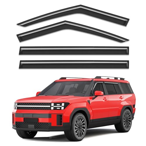 Outside-Mount Window Rain Guards Fit for 2003-2009 Toyota 4Runner, Window Visors Wind Deflector Dark Smoke Vent Shades - size: Fit for 03-09 Toyota 4Runner