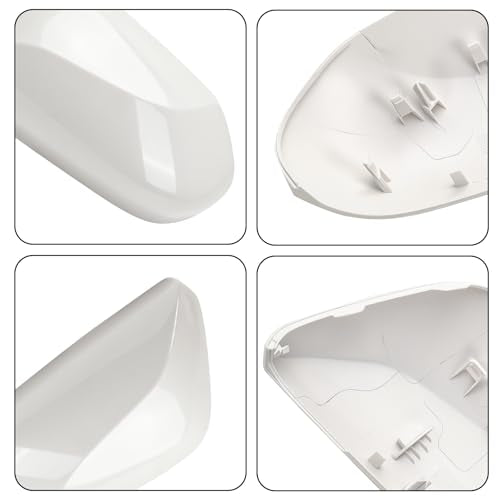 Right Passenger Side Car Mirror Cap Cover Compatible with Toyota Prius 2016 2017 2018 2019 2020 2021, Direct Replacement, 87915-47070, White - color: white, size: Right