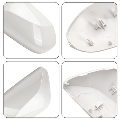 Right Passenger Side Car Mirror Cap Cover Compatible with Toyota Prius 2016 2017 2018 2019 2020 2021, Direct Replacement, 87915-47070, White - color: white, size: Right
