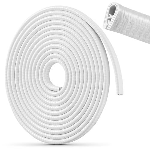 Car Door Edge Guards 32Ft(10M) Universal Rubber U Shape Edge Trim Car Door Protector Edge Guards Rubber Seal Protector for Most Car Rucks SUV Installation, No Glue Required, White - color: White, size: 32 ft