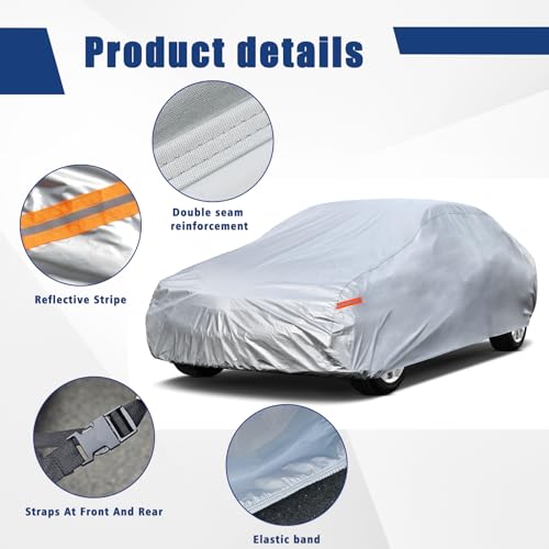Kayme 6 Layers Car Cover Custom Fit for Chevrolet Chevy Camaro (2010-2025) Waterproof All Weather for Automobiles, Outdoor Full Cover Rain Sun UV Protection.Sliver - size: 14. Custom Fit Chevrolet Camaro