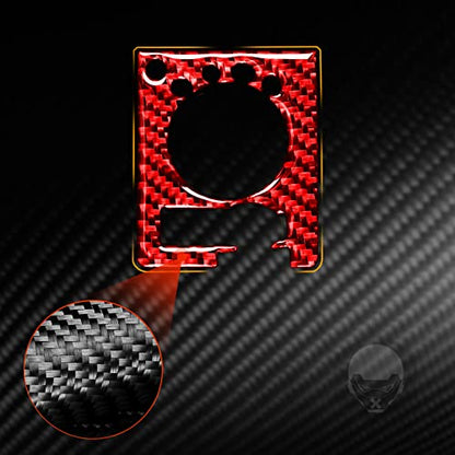Real Soft Carbon Fiber Headlight Dim Light Control Button Rotary Panel Cover Sticker Auto Interior Accessories Compatible with Dodge Ram 1500/2500/3500 2013 2014 2015 2016 2017 2018 Red - color: Red 1