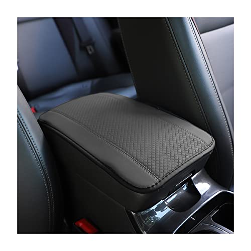 8sanlione Car Armrest Storage Box Mat, Fiber Leather Car Center Console Cover, Car Armrest Seat Box Cover Accessories Interior Protection for Most Vehicle, SUV, Truck, Car (Gray) - color: Gray