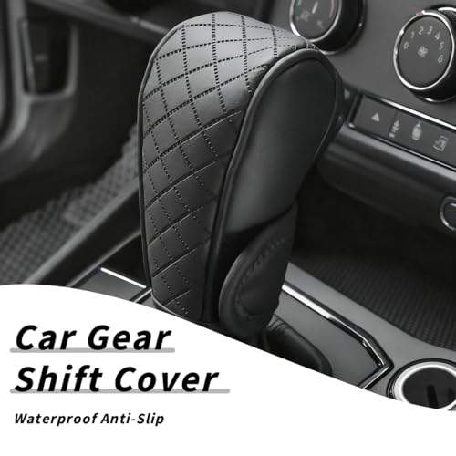 Car Gear Shift Cover, Universal Car Accessories Compatible with Most Truck/Car/SUV, Leather Gear Shift Cover, Soft Comfort, Black - color: dangbataoBlack