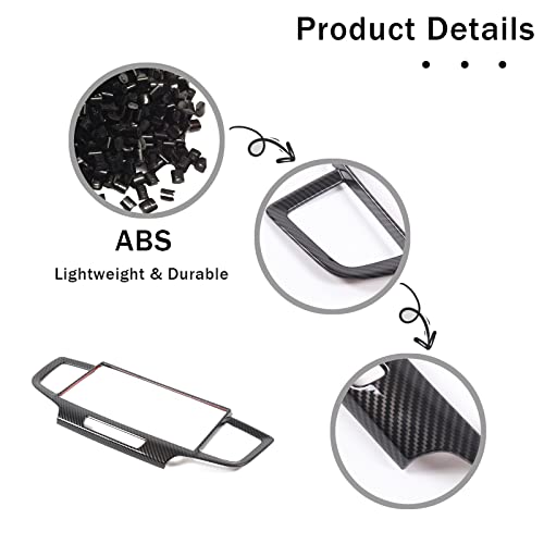 Dashboard Navigation Panel Frame for Honda Pilot 2019-2022/ Ridgeline 2021-2023/ Passport 2019-2023, ABS Material Center Console GPS Screen Panel Frame Trim Accessories (Carbon Fiber Pattern) - color: Carbon Fiber Pattern