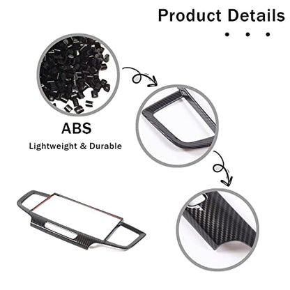 Dashboard Navigation Panel Frame for Honda Pilot 2019-2022/ Ridgeline 2021-2023/ Passport 2019-2023, ABS Material Center Console GPS Screen Panel Frame Trim Accessories (Carbon Fiber Pattern) - color: Carbon Fiber Pattern