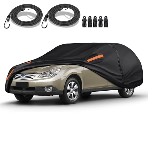 Special 16 Layers Full Car Cover Fit for Subaru Outback 2005-2024, Ultra Heavy 600D Oxford Cloth, Can Withstand Summer Sun Exposure and Winter Snow, Rain, Dust, and UV All Weather, Black - color: Fit for Subaru Outback 2005-2024