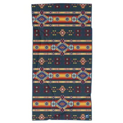 Sprints Athletic Running Towel, Full-Sized, Car Seat Cover - Performance Microfiber (Aztec Artisans & Chocolate Currency) - color: Aztec Artisans & Chocolate Currency