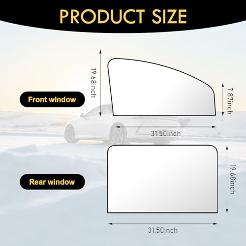4 PCS Car Side Window Glass Sunshade, 24.41" x 18.9" x 12.99" Front Side Window + 31.5" x 18.9" Rear Side Window Privacy Protection Full Light Blocking Sunshade, for Most Cars (Silver) - color: Silver