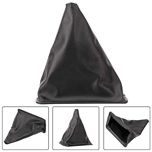 Qiilu Universal Shifter Boot Car Gear Shift Boot Cover PU Leather Gear Shift Knob Gaiter Boot Dustproof Cover Replacement for Corolla