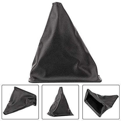 Qiilu Universal Shifter Boot Car Gear Shift Boot Cover PU Leather Gear Shift Knob Gaiter Boot Dustproof Cover Replacement for Corolla