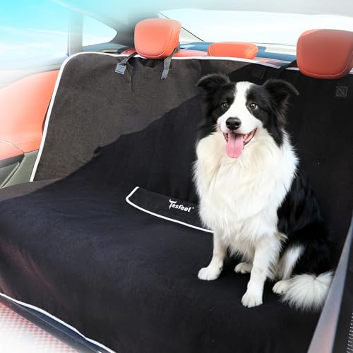 1160g Heavy Duty Towel Car Seat Cover, Sweatproof Absorbent Microfiber Rear Seat Protector for Gym Beach Athletes, Universal Fit Waterproof Back Seat Mat for Sedans SUV Minivans(Black, 1PC) - color: Black-New, size: Back-1pc