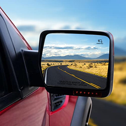 BDFHYK Mirror Glass Compatible with F150 2004-2014 Side View Heated Convex Mirror Glass with Backing Plate, Replaces 4L3Z-17K707-DA, 4L3Z17K707DA, Heated (Right Side) - size: Right Passenger Side, style: 2004-2014 F-150