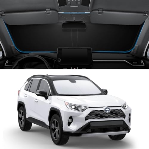 Spigen Triple-Coated CryoShade Front Windshield Sunshade (Reinforced Velcro Strap) for Toyota RAV4 2019-2025 and RAV4 Prime 2021-2025 - size: Toyota Rav4