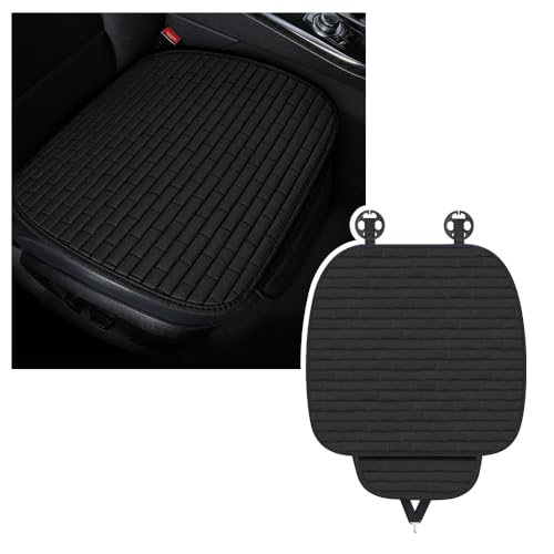 Car Seat Covers Front Seats,Non-Slip & Breathable Car Front Seat Cover with Lattice Design,Universal Bottom Seats Covers for Cars with Storage Pockets Cars Interior Accessories (Front Seat Cover) - color: Front Seat Cover/Black