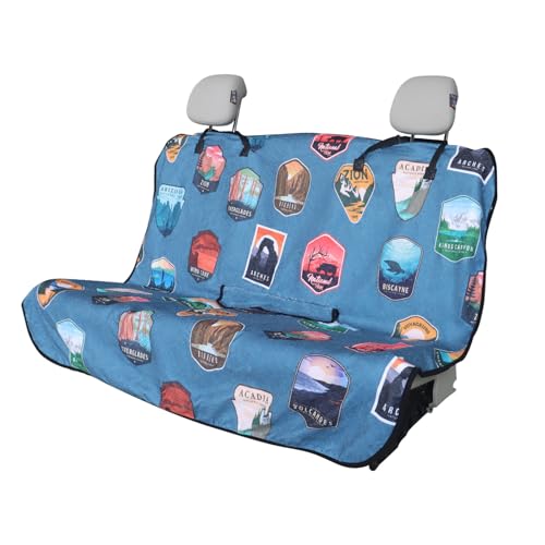 Back Seat Cover for Car Trucks Van SUV,Waterproof Rear Bench Towel Seat Covers for Dogs and Kids,Automotive Backseat Protector (National Parks) - color: National Parks, size: Rear Bench Seat Towel