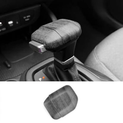 ABS Car Gear Shift Knob Cover Trim Shifter Lever Handle Protective Compatible with Kia Sorento 2024-2026,Kia Carnival 2025-2026,K4 2025-2026,K5 2025-2026 Accessories(Wood Grain Style) - color: Wood Grain Style
