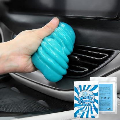 Car Cleaning Gel Clean Putty, Universal Car Interior Cleaner Slime, Perfect Cleaning Kit Supplies, Auto Detailing Tools Accessories, Dust Remover Gifts for Men Women Blue