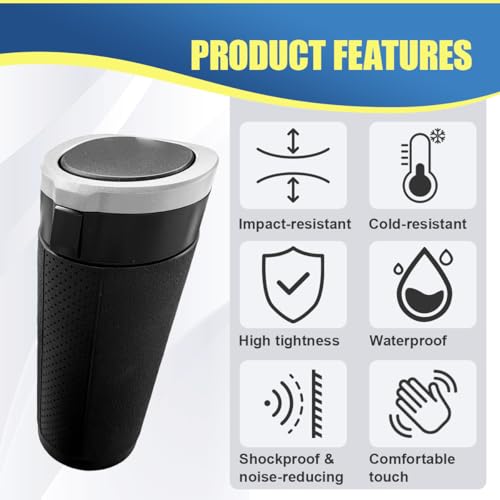 Car Cup Holder Trash Can with Lid, Leakproof Mini Auto Side Door Garbage Bin with Storage Bag, Universal Vehicle Interior Organizer Accessories for SUV, Sedan, Truck, Home, Office(Silver-2PCS) - size: Silver-2PCS
