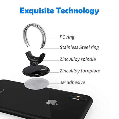 AirFly Phone Finger Ring Holder, 4 in 1, Universal Metal Phone Ring, Table Stand Kickstand, Car Vent Mount, Finger Grip Compatible All Smartphones (Rose) - size: Rose Universal