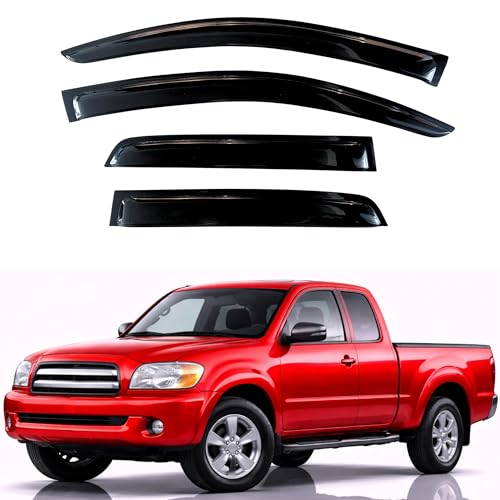 KPY Rain Guards Fit for 2000-2006 Toyota Tundra Access Cab, Out-Channel Window Visors Vent Wind Deflectors 4PC, Truck Accessories for 00-06 Toyota Tundra (Extended Cab Only) - size: 2000-2006 Tundra Access Cab