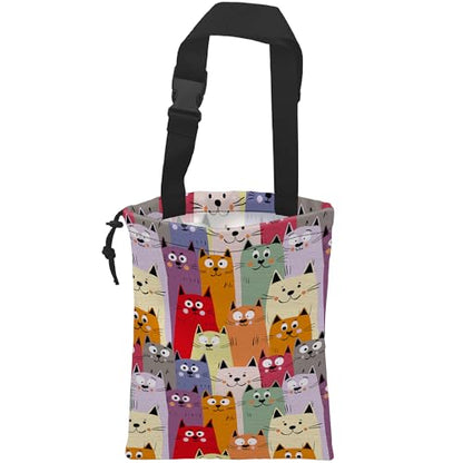 Car Trash Bag Cute kitten Cats Car Garbage Bag Hanging Car Trash Can for Back Seat with Drawstring - color: Cute kitten Cats