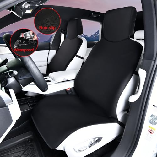 Car seat cover, waterproof protection seat cushion, anti-skid seat cushion, portable and durable dog pet seat cushion, diving material, all season universal seat cover, van, truck, SUV car black - color: black