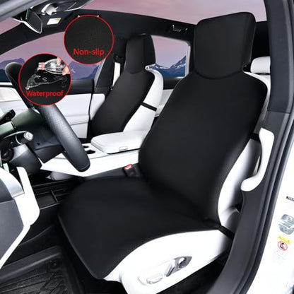 Car seat cover, waterproof protection seat cushion, anti-skid seat cushion, portable and durable dog pet seat cushion, diving material, all season universal seat cover, van, truck, SUV car black - color: black