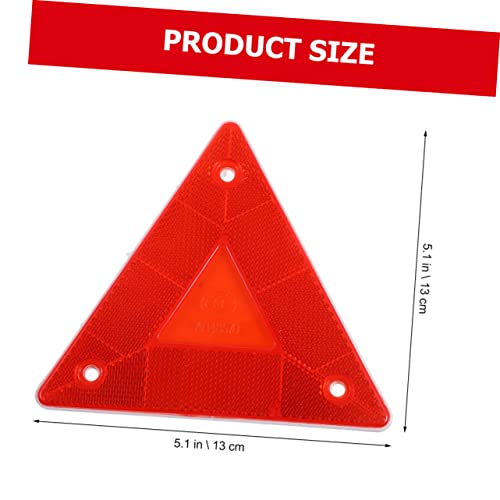 6pcs Vehicle Triangle Reflectors Slow Moving Vehicle Triangle Roadside Reflective Warning Signs Car Kit