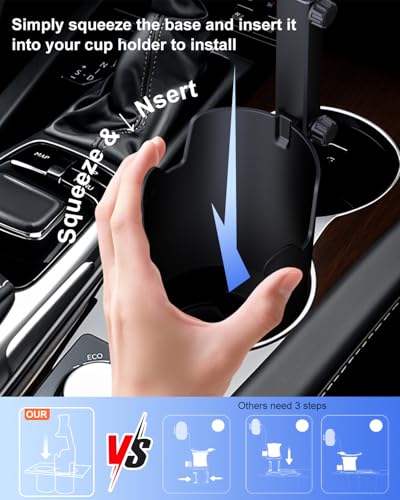 Vitog 2-in-1 Phone Holders for Your Car, Universal Cup Holder Phone Holder with 360° Rotation & Long Arm Mount, Car Phone Holder Compatible with iPhone, Samsung, All 4.0-14.0" Phones & Tablets