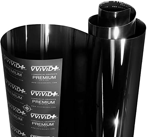 VViViD+ Ultra Gloss Premium Vinyl Car Wrap Film (9ft x 5ft, Gloss Piano Black) - color: Gloss Piano Black, size: 9ft x 5ft