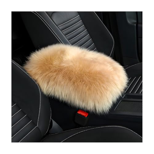 Wevdn Car Center Console Cover Pad, Fluffy Middle Console Pad Armrest Seat Box Cover, Universal Furry Arm Rest Decoration Protector for Car Truck SUV, Interior Car Accessories (Brown) - color: Brown