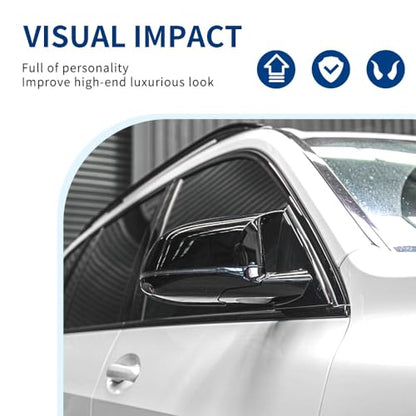 Side Mirror Cover Compatible with X3 G01 X4 G02 / Pre-lci X5 G05 X6 G06 X7 G07 (Gloss Black, G01 G02 G05) - color: Gloss Black, size: G01 G02 G05