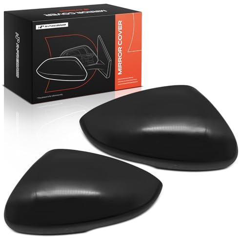 A-Premium 2 PCS Driver and Passenger Side Rearview Mirror Covers Caps - Compatible with Honda Accord 2018-2024 - Smooth Black, with Turn Signal Hole