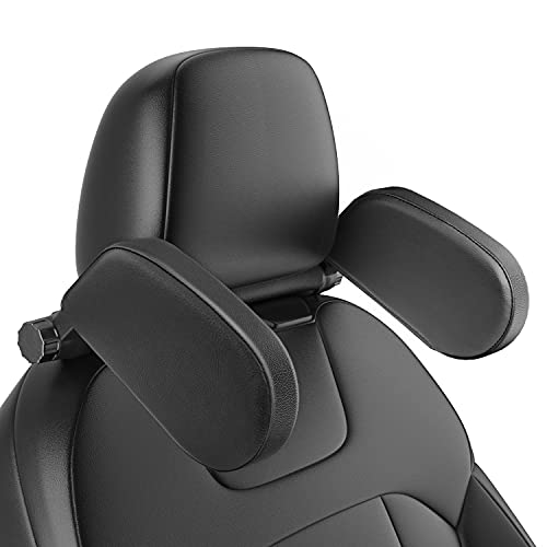 Car Headrest Pillow, Roadpal Adjustable Sleeping Headrest for Car Seat, Head Neck Support Rest Pillows for Kids Adults Travel, Only fit for Car Seat Headrest with Poles-Black - color: Black