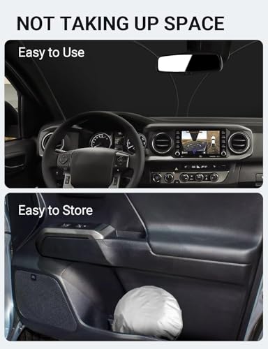 Proadsy for 2016-2023 Toyota Tacoma 2Dr 4Dr Pickup Windshield Sun Shade 4-Layer Foldable Front Sunshade Protector Sun Visor Blocks UV Rays Keep Car Cooler - size: Toyota Tacoma 2016-2023