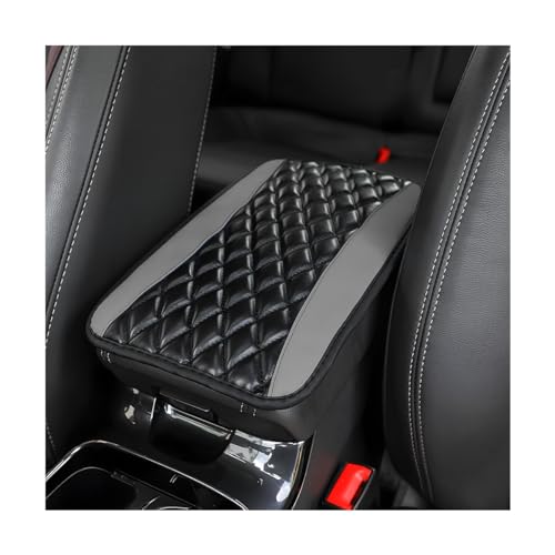 Osilly Car Center Console Pad, Universal Waterproof Armrest Seat Box Cover, 12.6" x 7.5" PU Leather Auto Armrest Protector, Car Interior Accessories Decor for Most Vehicles, Truck, SUV (Gray) - color: Gray