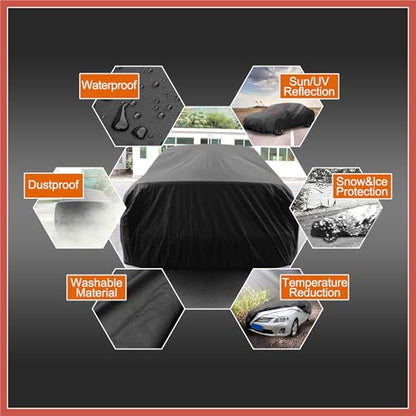 ACROPIX Car Cover Waterproof All Weather for Car, Full Car Cover Rain Sun Protection Universal Fit for Sedan 178''-185'' Car Parts