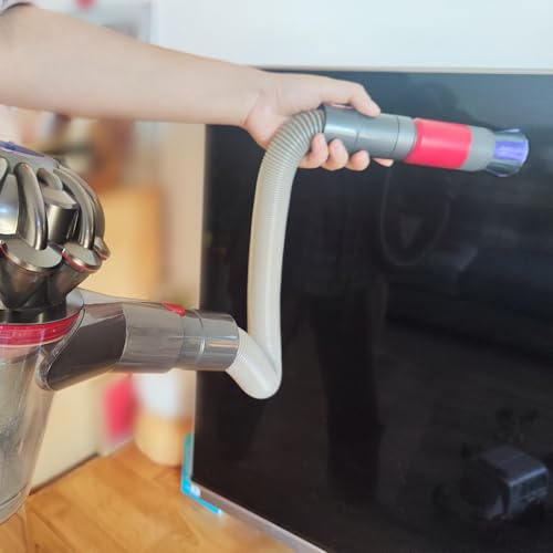 3-in-1 Vacuum Attachment Bundle for Dyson V15 V5s V12 V11 V10 V8 V7 Gen5-23" Flexible Crevice Tool + 63" Extension Hose + Soft Dusting Brush for Dryer Vent, Car Detailing, Delicate Surfaces - style: Dusting Brush & Flexible Crevice Tool & Extension Hose