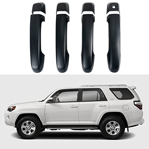 Door Handle Cover Trim Compatible with Toyota 4Runner 4WD N280 Prado J150 2010-2023 2021 2020 2019 2018 2017 Exterior Door Handles Matte black Car Styling Accessories No Smart Key Holes 8PCS ABS - color: Matte Black, size: No Smart Key Holes